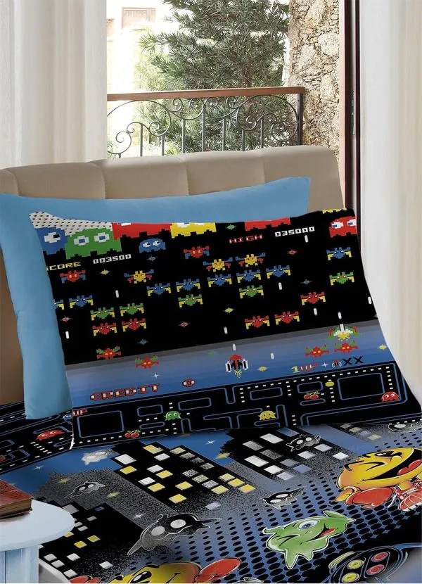 Jogo de Cama Malha Game Solteiro 2 Peças