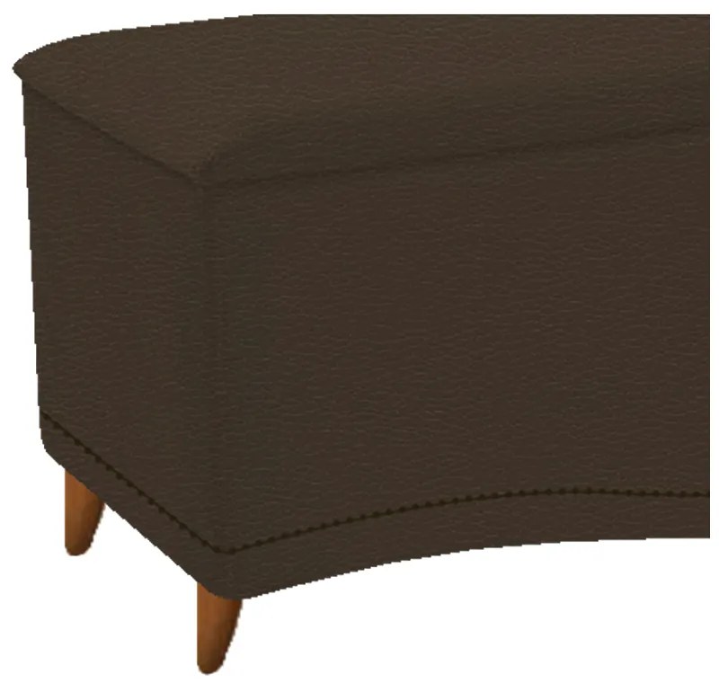 Calçadeira Estofada Yasmim 140 cm Casal Corano Marrom - ADJ Decor