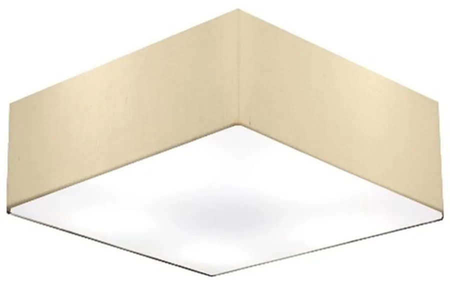 Plafon Quadrado Md-3052 Cúpula em Tecido 15/60x60cm Algodão Crú - Bivolt