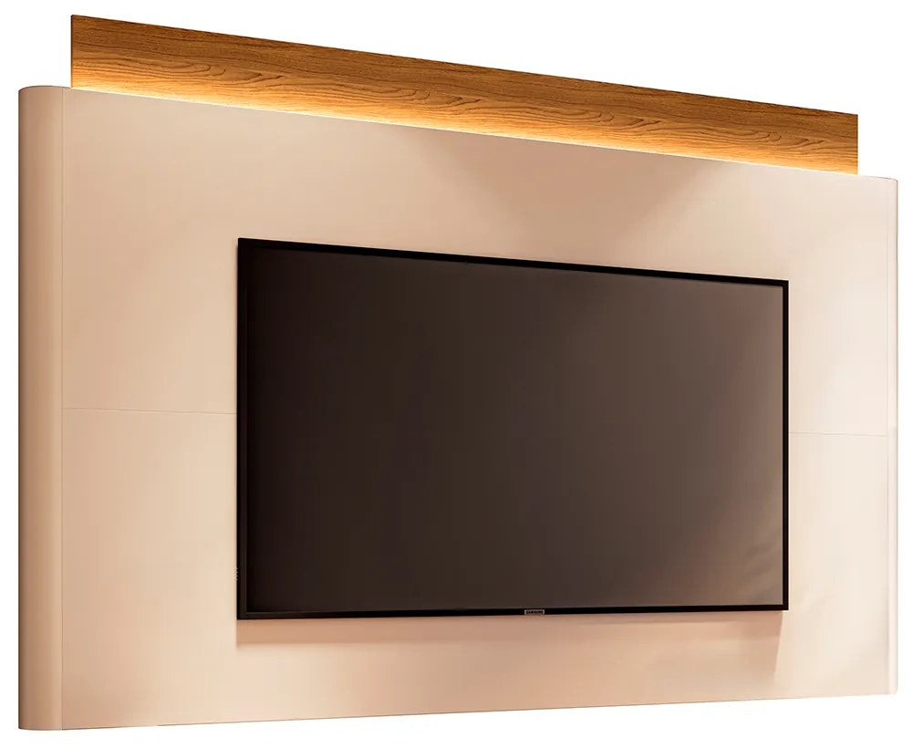 Painel com LED Nobre TV até 85 Polegadas em Off White/Cinamomo G26 - HB Móveis