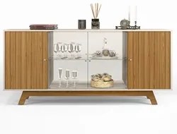 Balcão Buffet Aparador para Sala de Jantar Grace D04 Carvalho Europeu/