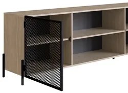 Rack Para TV Até 70 Pol. 2 Portas Pés Metálicos York Hanover/Preto - A