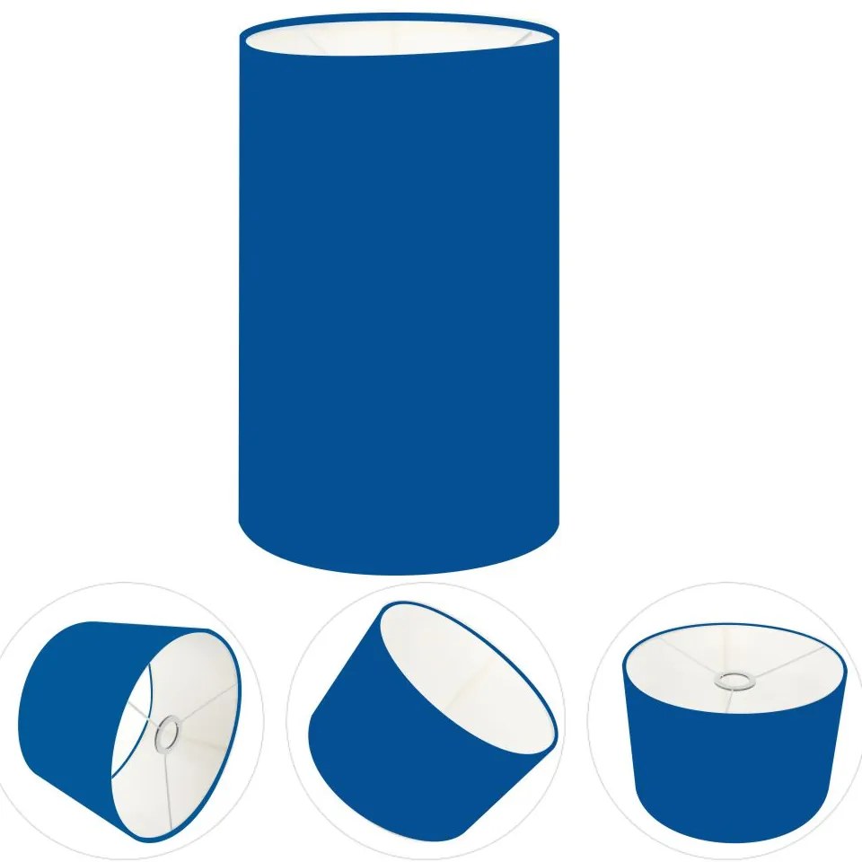 Cúpula Abajur Cilíndrica Cp-7002 Ø13x30cm Azul Marinho