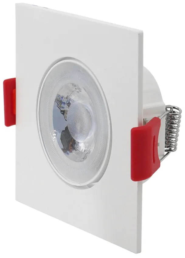 Spot De Embutir Quadrado 3W 6500K Led Bivolt 7,4X7,4X2,5Cm | Opus Eco... (Branco)