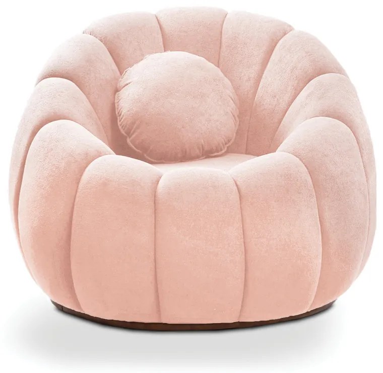 Poltrona Decorativa Orgânica Fixa Cloud Bouclê E03 - D'Rossi - Rose