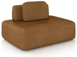 Sofá Modular 140cm Living Sala de Estar Moby Sintético Caramelo Z08 -