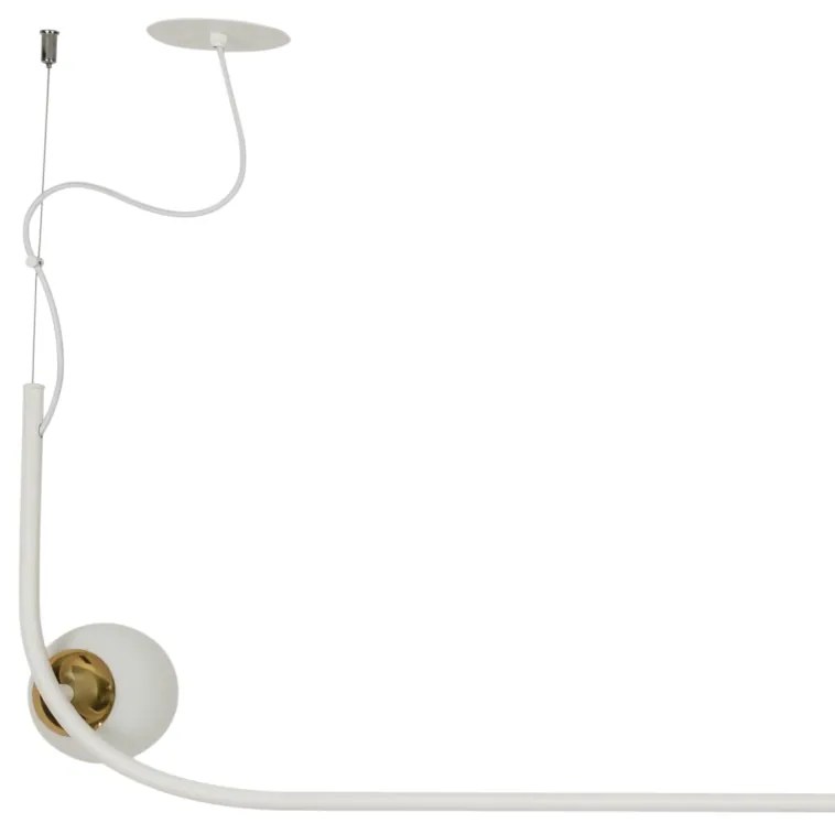 Pendente Astral 45X159X30Cm 8Xg9 Globo Ø12Cm - Usina 16941/8 (BT - Branco Texturizado, FOSCO)