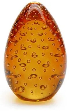 Peso Tela Oval Âmbar Murano Cristais Cadoro