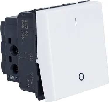 M&amp;#xF3;dulo Interruptor Bipolar Simples 10a Branco Arteor
