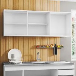 Armário Aéreo de Cozinha 150cm 3 Portas Argélia Branco - Lumil