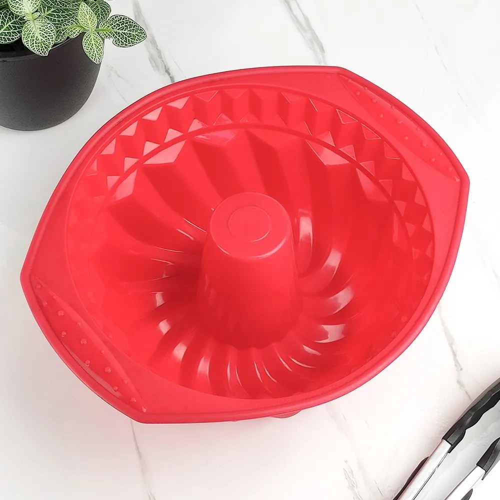 Forma para Bolo de Silicone - Vermelho