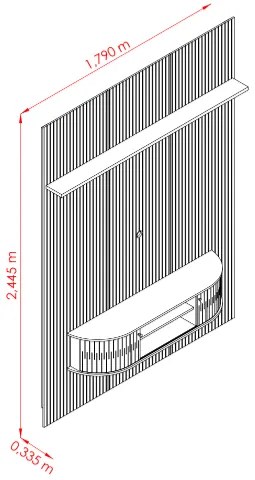 Home Suspenso New Monte Carlo Cinamomo/Off White - Madetec Móveis