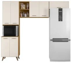 Armário de Cozinha Amélia Freijó UV/Off Acetinado Z44       - Mpozenat