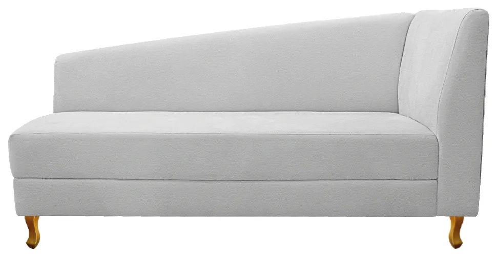 Recamier Valéria 185cm Lado Esquerdo Corano Branco - ADJ Decor