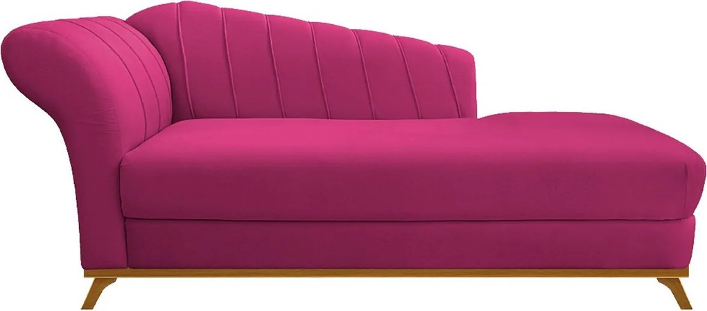 Recamier Vanessa 140cm Lado Direito Suede Pink - ADJ Decor