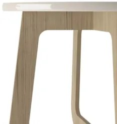 Mesa Centro Redonda 59cm Para Sala MDF Rexxar Off/Carvalho A09 - Mpoze