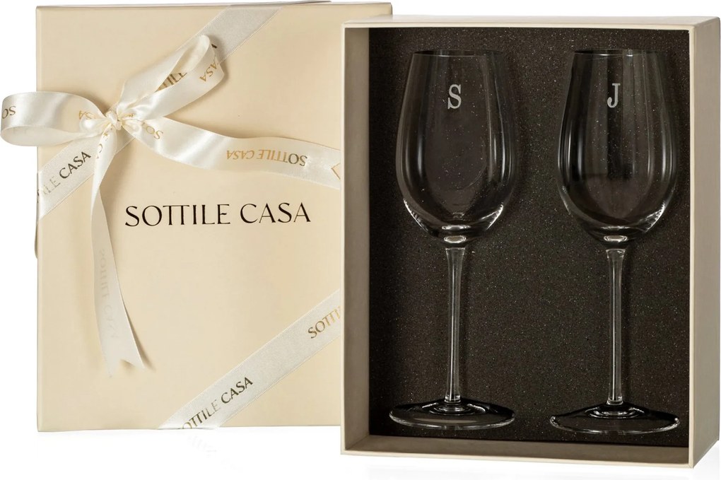 Conjunto 2 Taças de Cristal Mozart Basic Chardonnay 360ml c/ Caixa de Presente  Incolor