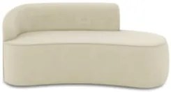 Sofá 3 Lugares 180cm Wendi e Poltrona Steve Suede Bege I01 - Mpozenat