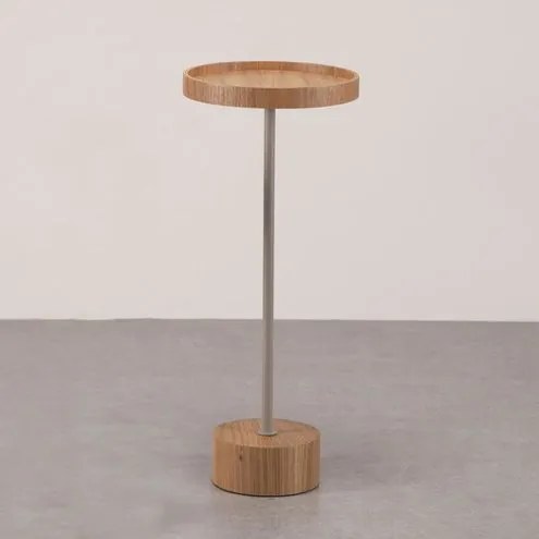 Mesa Apoio Etoni Alta Louro Freijó Haste Aço Fendi - 75129 Sun House