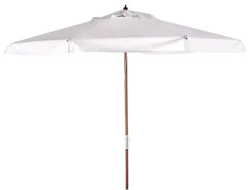 Ombrellone Ilhabela - Cobertura Bagum Branco - Haste em Madeira 300cm - 68873 Sun House