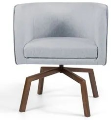 Kit 2 Poltronas Decorativas Base Ka Madeira Betina C-315 Linho Cinza -