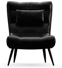 Kit 2 Poltronas Decorativas Para Sala de Estar com Almofada e Pés Pali