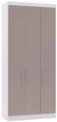 Guarda Roupa Modulado 102cm com 3 Portas Taiga Branco/Cinnamon L01 - M