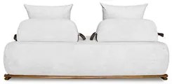 Sofá 2 Lugares 160cm Ilha Base Madeira Viero S06 Boucle Branco - Mpoze