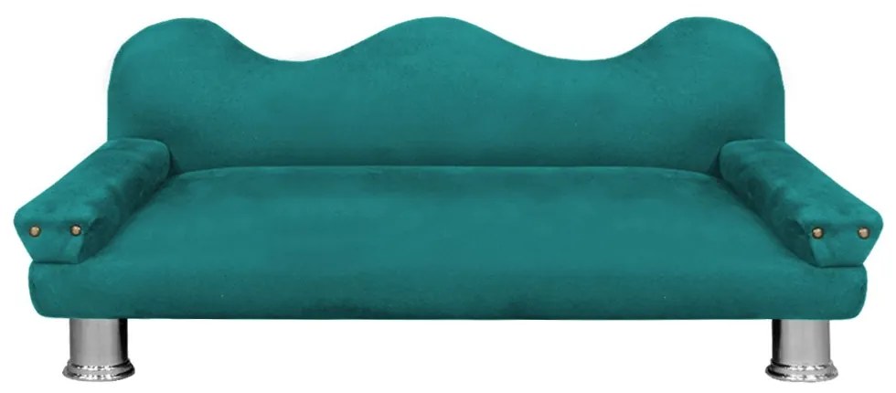 Cama Sofá Pet Meg Para Cães E Gatos Elegante e confortável Suede Azul Tiffany