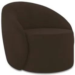 Sofá 4 Lugares 220cm Wendi e Poltrona Steve Suede Marrom I01 - Mpozen