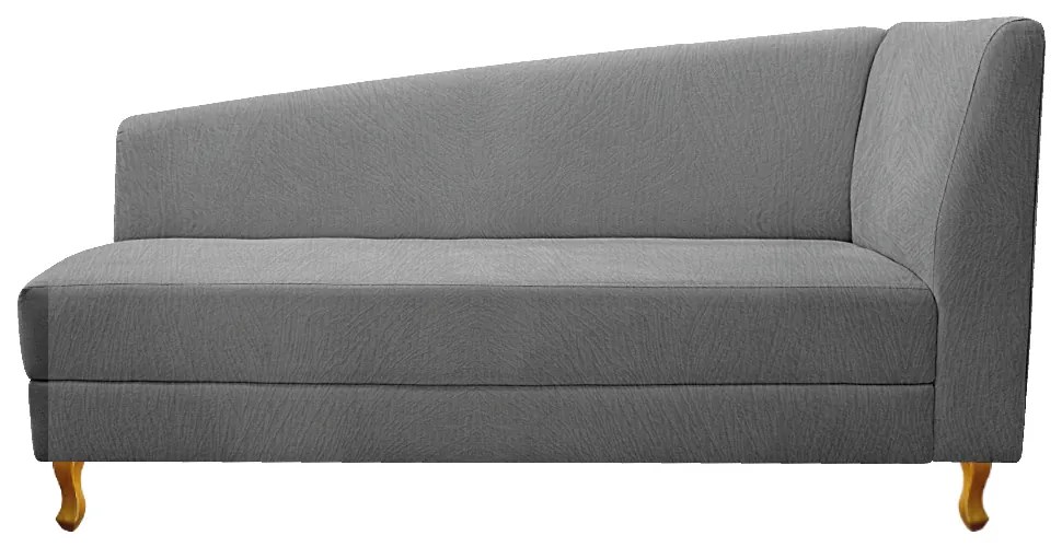 Recamier Valéria 160cm Lado Esquerdo Suede Cinza - ADJ Decor