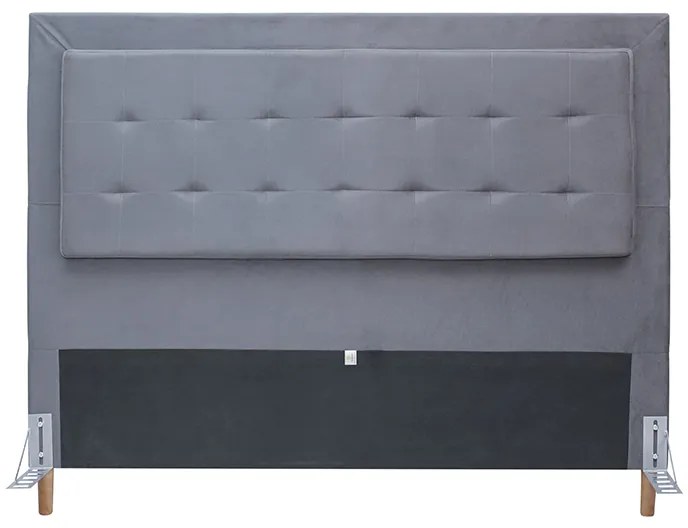 Cabeceira Cama Box Solteiro 90cm Paris Suede Cinza - Sheep Estofados - Cinza