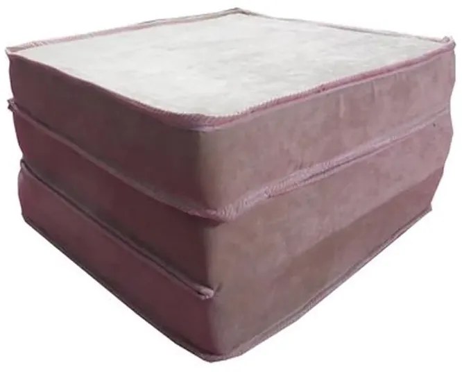 Puff Multifuncional 3 Em 1 + Travesseiro Solteiro - Suede E Corino Pre... (Roxo)