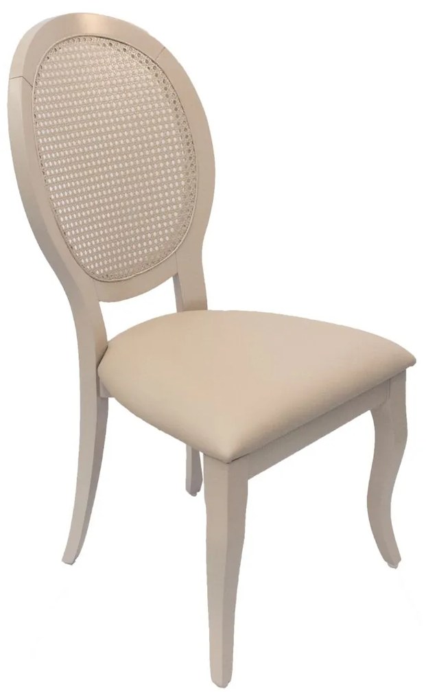 Cadeira Delicate de Empilhar com Encosto em Palha - Fendi Nouveau