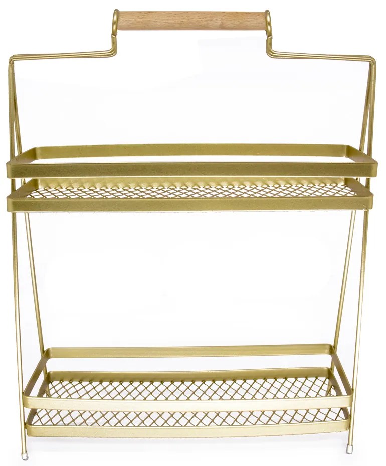 Prateleira Multiuso Estilo Industrial Armada Dourado 30,5 cm - D'Rossi