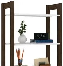 Estante Multiuso AZ1005 Branco/Nogal - Tecno Mobili