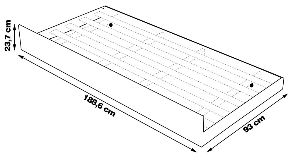 Cama auxiliar MDP CM8008 Branco G69 - Gran Belo