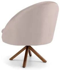 Kit 2 Poltronas Decorativas Giratórias Base Giromad Madeira Rafa C-309