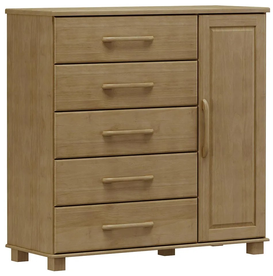 Cômoda Decorativa Madeira Maciça Naipe 5 Gavetas Freijó - G74 - Gran Belo