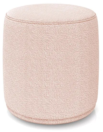 Puff Redondo Orgânico para Sala Malu Bouclê M11 - D'Rossi - Rose