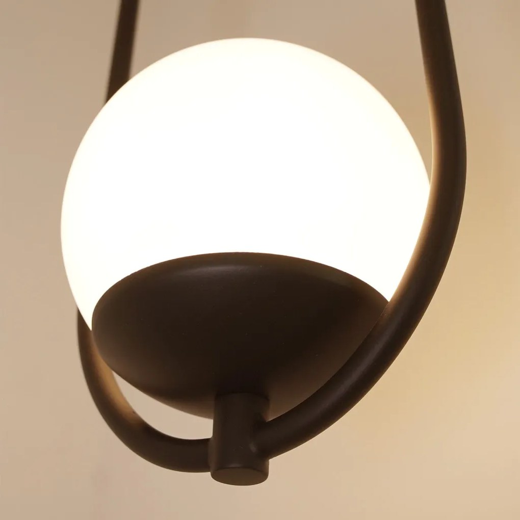 Pendente Elo 12X15X37Cm Aluminio E Globo Ø12Cm 1Xg9 - Qimporta Pd2303 (CHAMPANHE / DOURADO BRILHO, FOSCO)