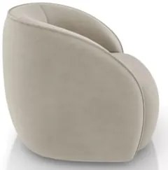Poltrona para Sala Orgânica 90cm Zion Z32 Veludo Bege - Mpozenato