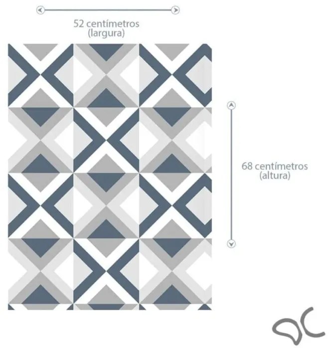 Adesivo Azulejo 12 - 52cm x 68cm