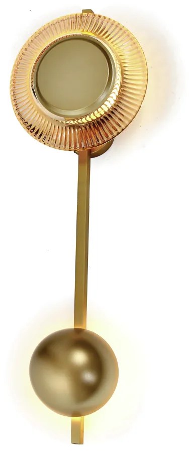 Arandela Sunflower Vertical Ø19X10X60Cm 01Xled 5,5W 2700K Metal Alumín... (COBRE FOSCO, 110v)