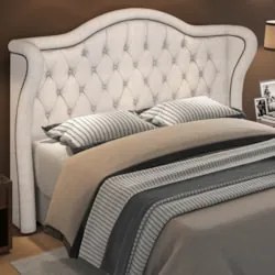 Cabeceira Cama Box Casal 140cm Antibes Z37 Linho Cru - Mpozenato