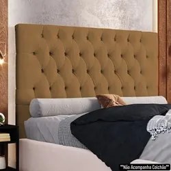 Cabeceira Casal Cama Box 140cm Cristal C16 Bouclê Mostarda - Mpozenato