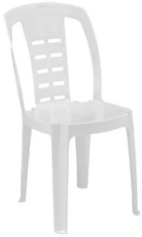 Cadeira Plástica Empilhável Luna Branca Pisani
