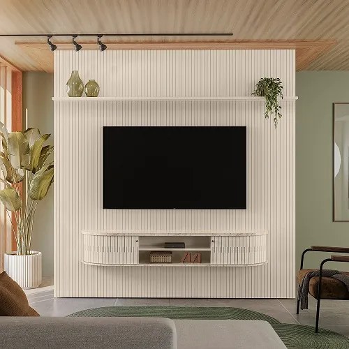 Home Suspenso New Bugatti Calacata/Off White - Madetec Móveis