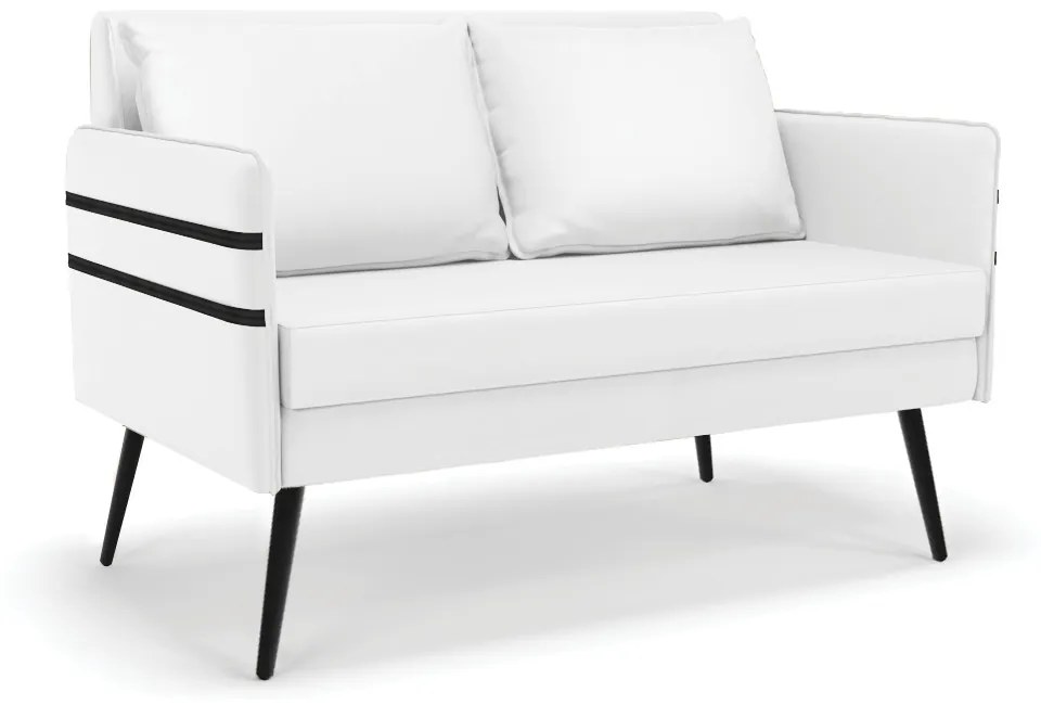 Namoradeira 02 Lugares Mari Corino Pés Palito de Ferro D03 - D'Rossi - Branco