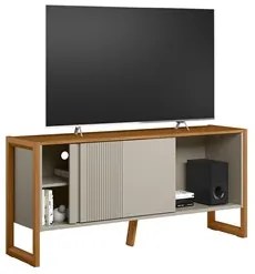 Rack Bancada de TV 55 Polegadas Glossy L06 Nature/Off White - Mpozenat